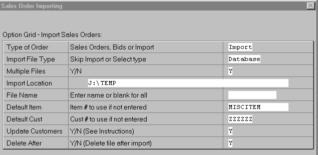 Option Grid